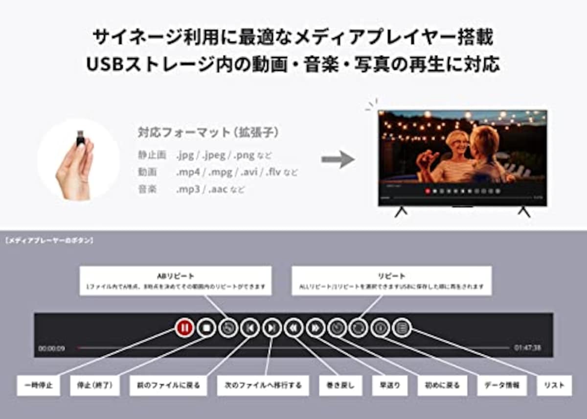  DMM.make 大型ディスプレイ モニター 43インチ 4K/HDR/HDMI・USB DKS-4K43DG5画像4 