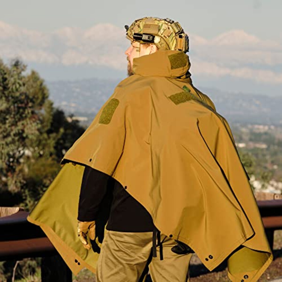  V. 2020 PonchoVilla Softshell Poncho OD Green画像3 