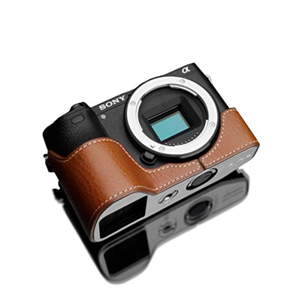 GARIZ SONY α6500用 本革カメラケース XS-CHA6500CM キャメル画像