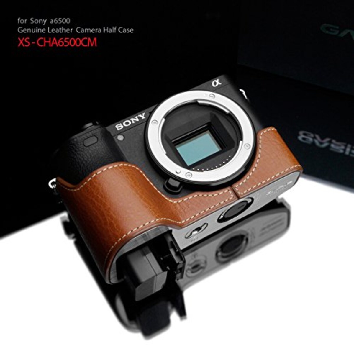  GARIZ SONY α6500用 本革カメラケース XS-CHA6500CM キャメル画像2 