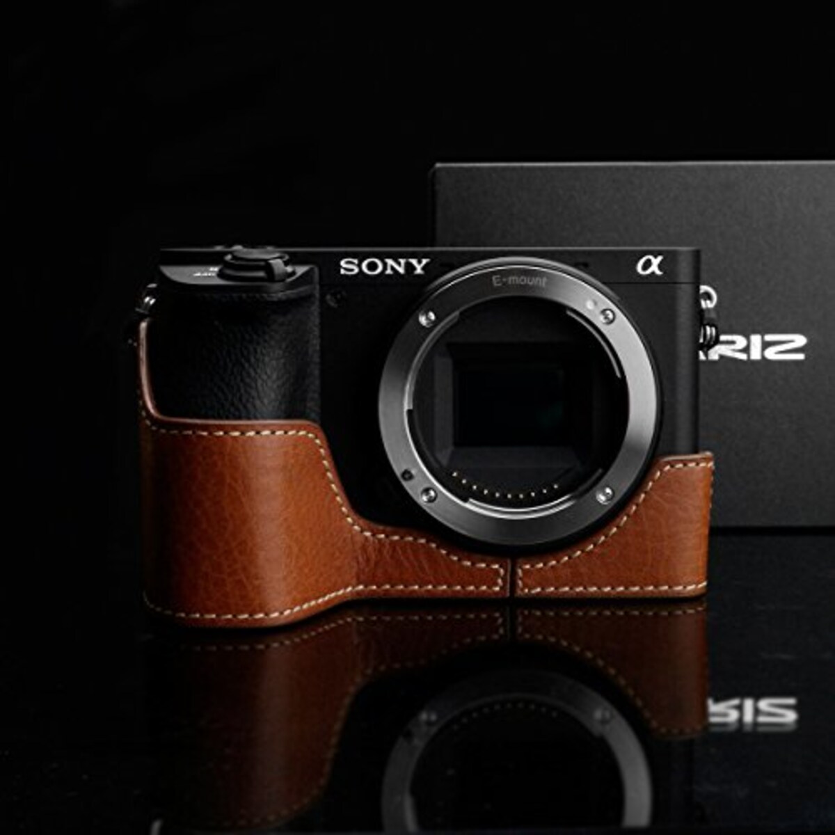  GARIZ SONY α6500用 本革カメラケース XS-CHA6500CM キャメル画像3 