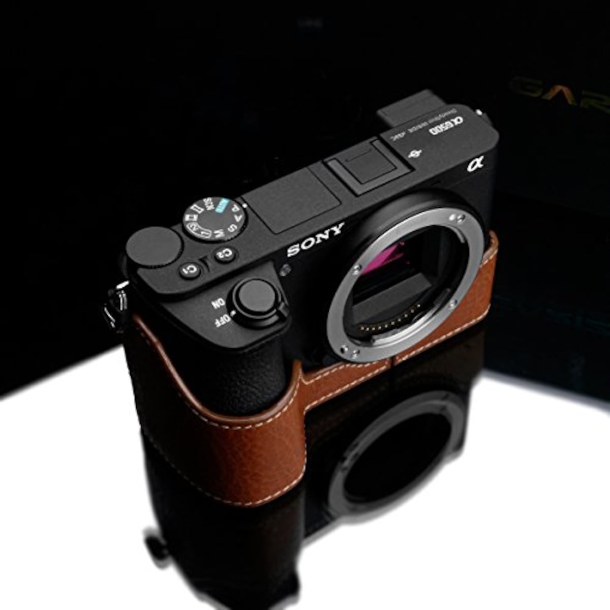  GARIZ SONY α6500用 本革カメラケース XS-CHA6500CM キャメル画像4 