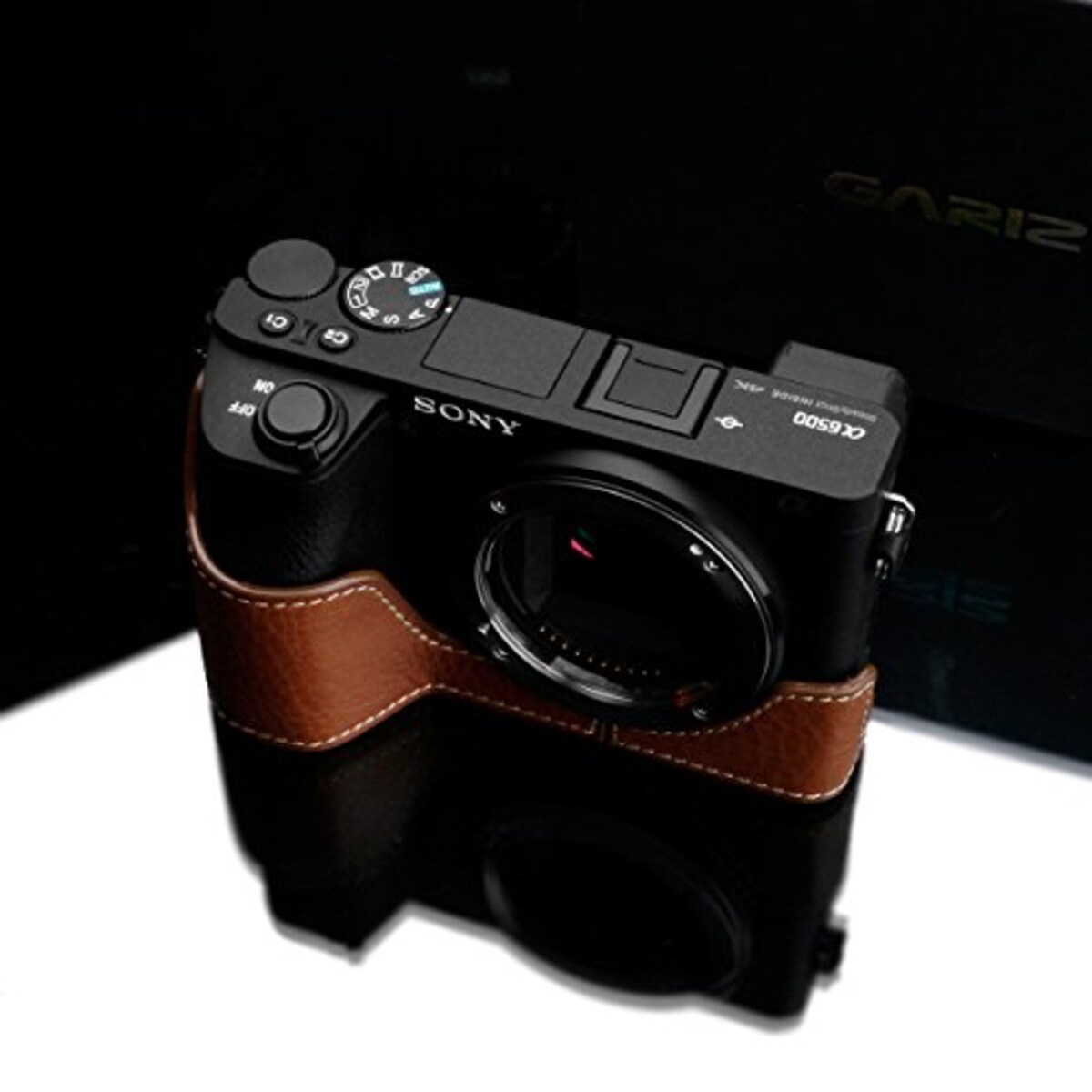  GARIZ SONY α6500用 本革カメラケース XS-CHA6500CM キャメル画像5 