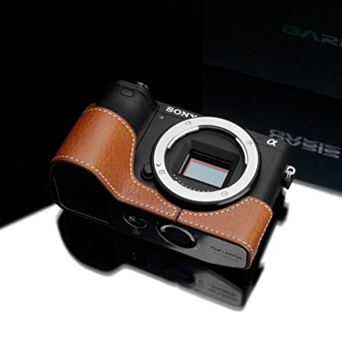  GARIZ SONY α6500用 本革カメラケース XS-CHA6500CM キャメル画像7 