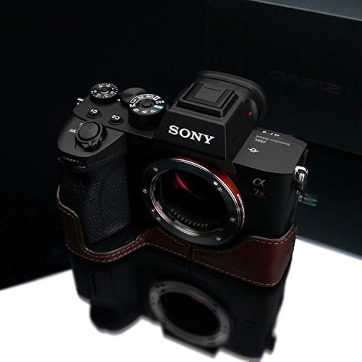  GARIZ SONY α7R IV 用 本革カメラケース XS-CHA7RM4BR ブラウン画像5 