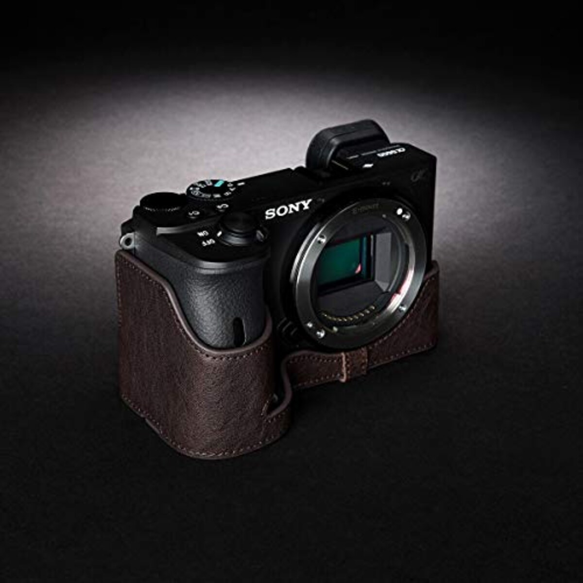  TP Original SONY α6600 用 ボディーハーフケース ダークブラウン TB06A6600-CO画像3 