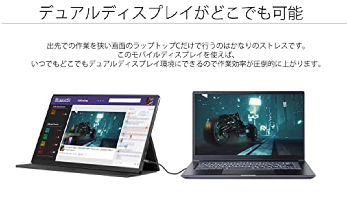  JAPANNEXT JN-MD-IPS1562UHDR-T 15.6型 4Kモバイルモニター タッチ対応 USB Type-C miniHDMI画像2 