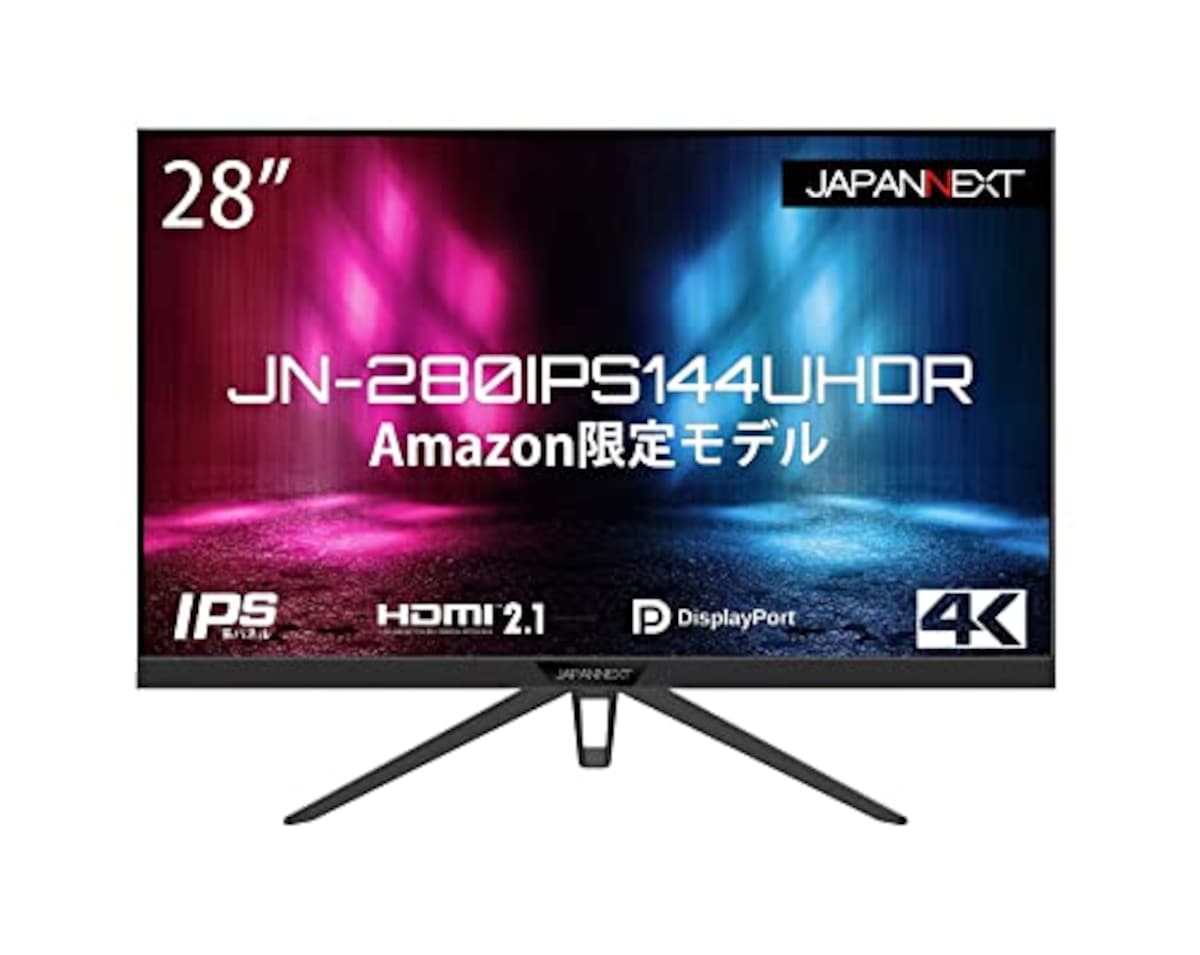 【Amazon.co.jp限定】JAPANNEXT 28インチゲーミングモニター JN-280IPS144UHDR HDMI2.1対応 4K(3840 x 2160) 144Hz 液晶モニター HDMI DP