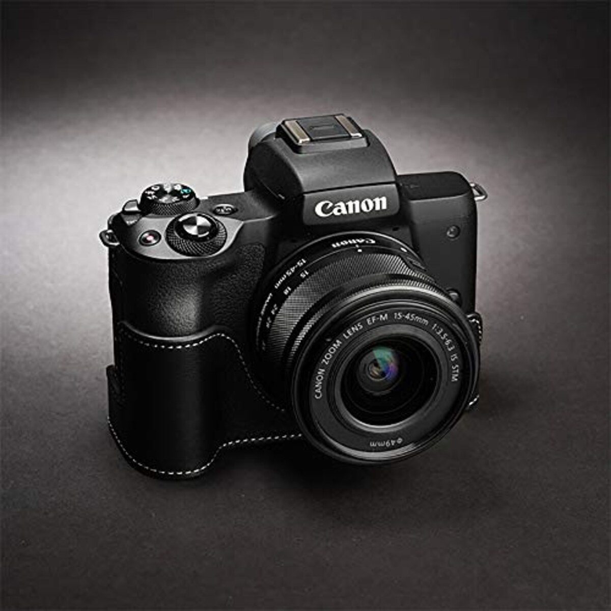  TP Original Canon EOS Kiss M 用 ボディーハーフケース ブラック画像2 