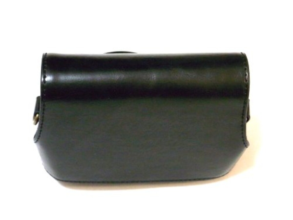  Canon Powershot SX260HS SX280HS 専用 高級合皮レザー カメラケース ショルダーストラップ,クリーニングクロス付き 75_1 (ブラック)画像5 