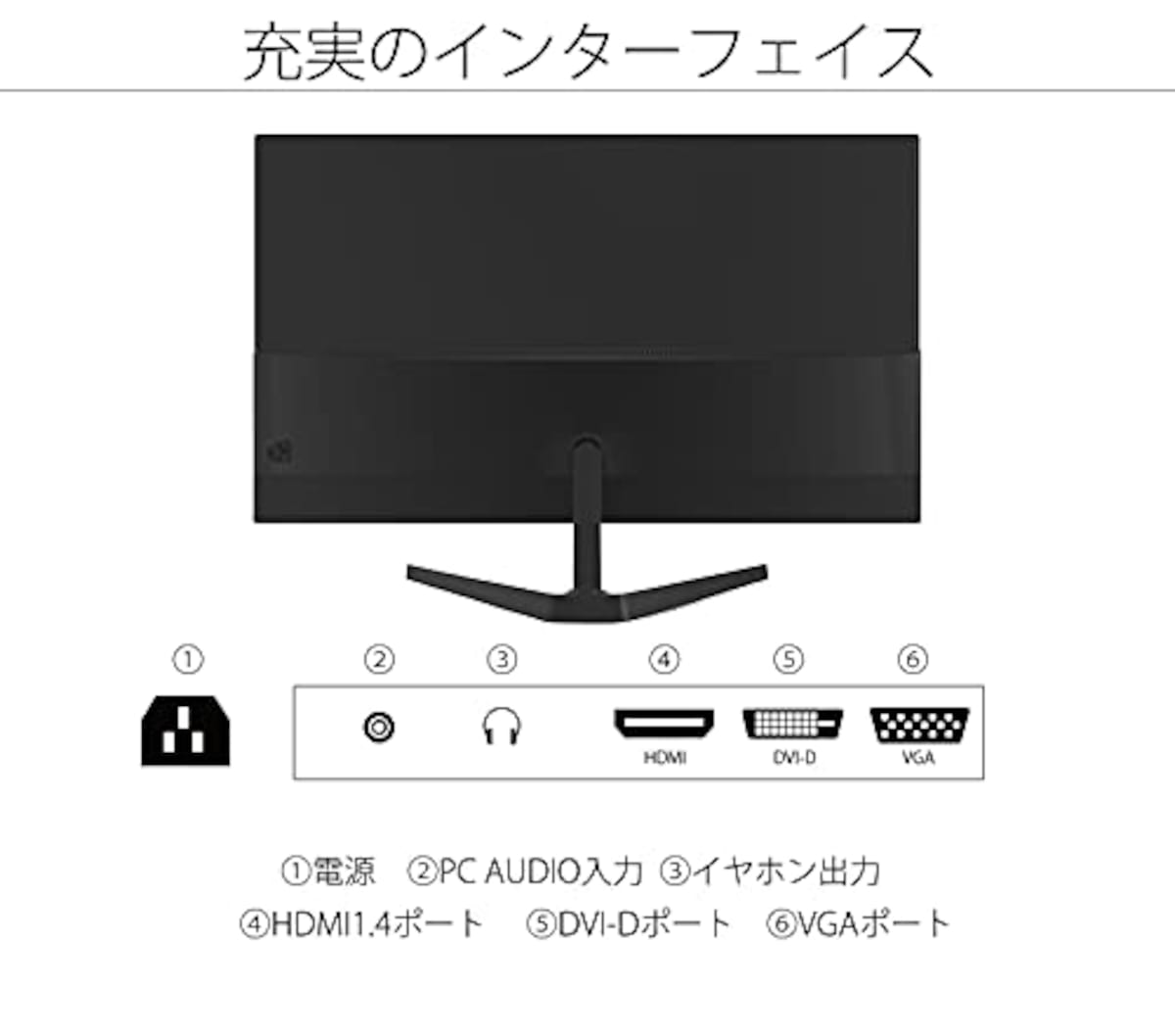  JAPANNEXT 31.5インチ Full HD(1920 x 1080) 液晶モニター JN-V315FHD HDMI VGA DVI画像4 
