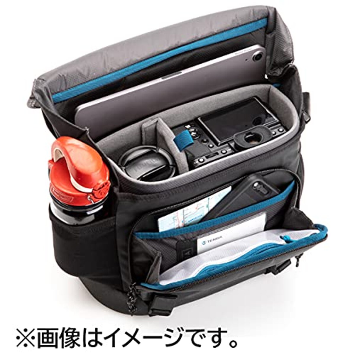  [Etsumi] TENBA テンバ DNA メッセンジャー カメラバッグ ショルダーバッグ レインカバー 付き クイックアクセス V638-570 ブラック画像2 