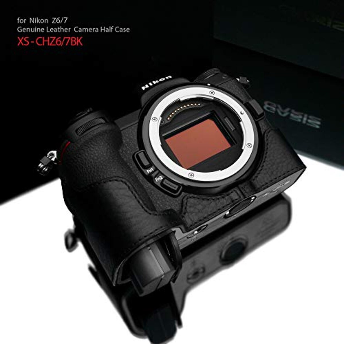  GARIZ Nikon Z6/Z7 用 本革カメラケース XS-CHZ6/7BK ブラック画像2 