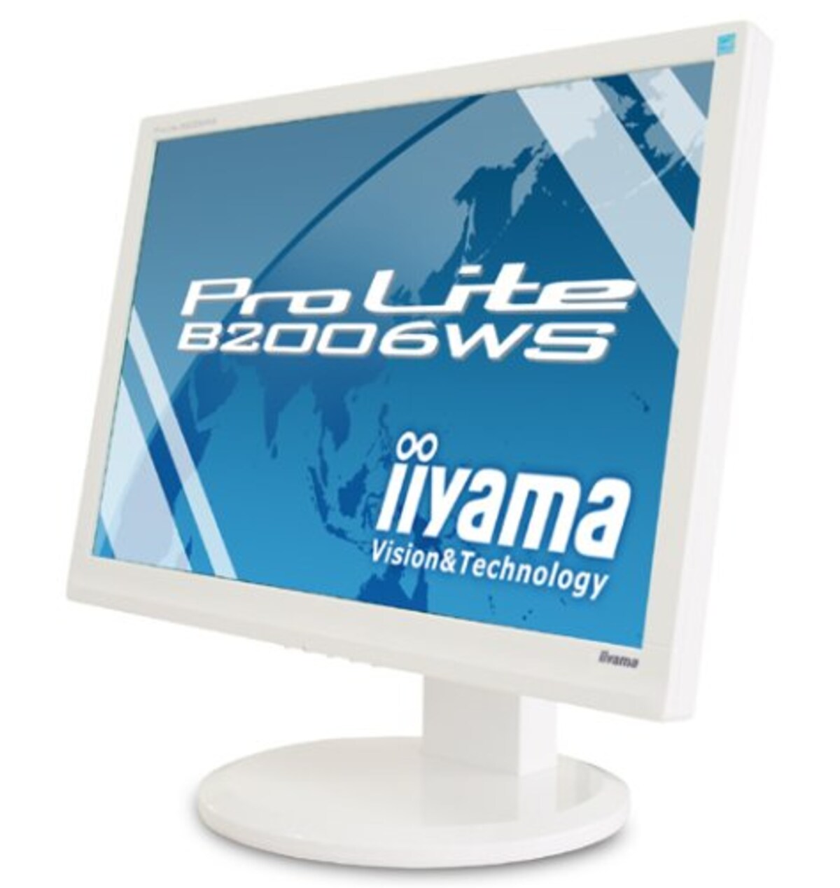  iiyama 20インチワイド光沢液晶ディスプレイ 3系統入力装備 ピュアホワイト PLB2006WS-GW1画像2 