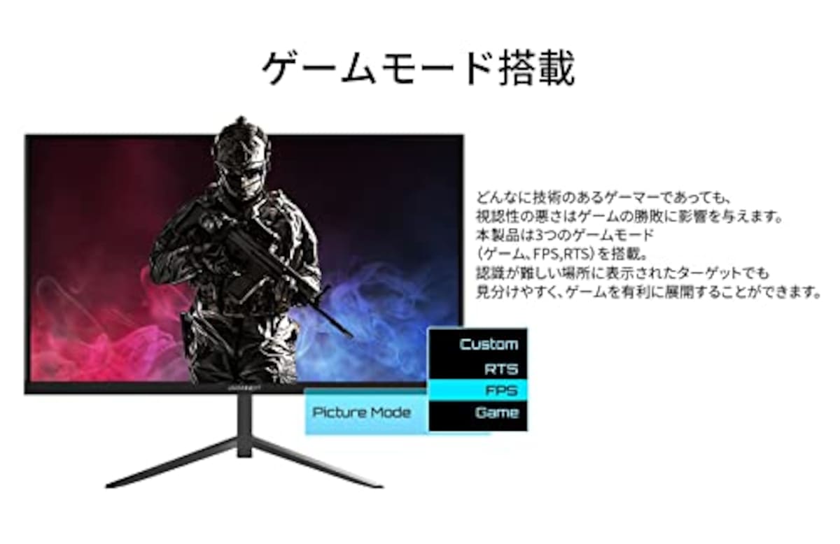  【Amazon.co.jp限定】JAPANNEXT 21.5型フルHDパネル搭載144Hz対応ゲーミングモニター JN-215TG144FLFHD HDMI DP画像9 