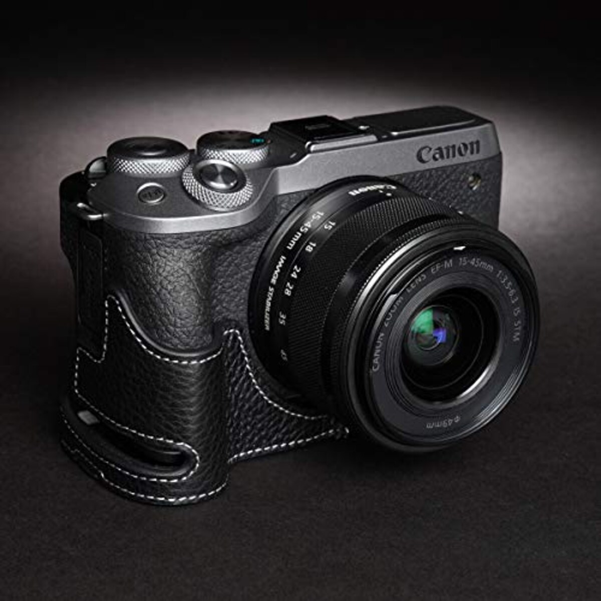  TP Original Canon EOS M6 Mark II 用 ボディーハーフケース ブラック画像2 