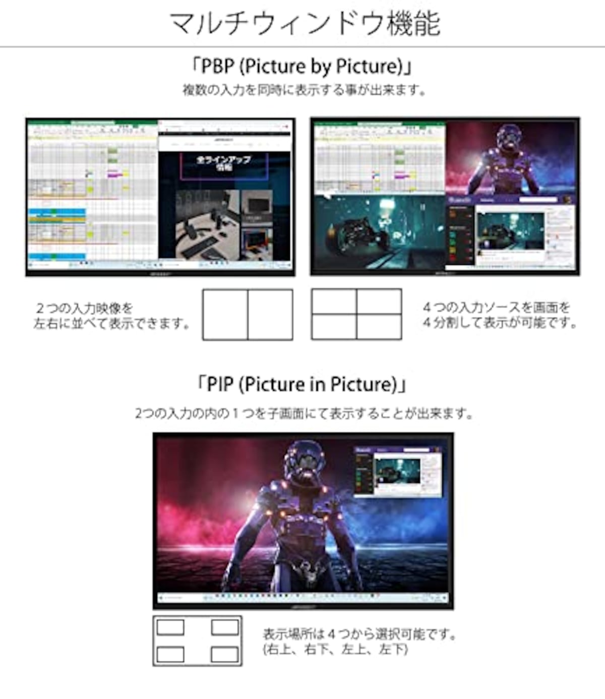  【Amazon.co.jp限定】JAPANNEXT 28型 IPS 4K液晶モニター JN-I28UR HDR対応 HDMI DP sRGB99%画像5 