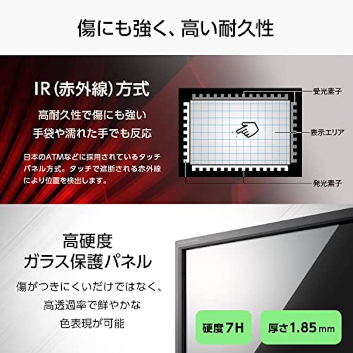  iiyama 23.6インチ タッチパネル モニター ディスプレイ HDMI DisplayPort D-sub 角度調整 全ケーブル付 3年保証 国内サポート T2453MIS-B1画像4 