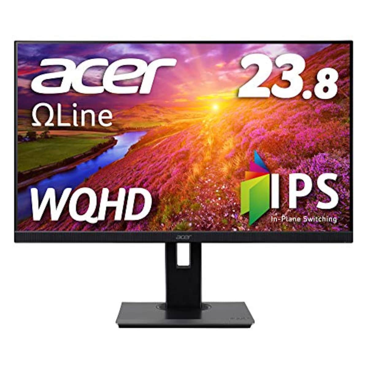 Acer モニター OmegaLine B247YUbmiipprx 23.8インチ IPS 非光沢 WQHD 75Hz 4ms HDMI VESAマウント対応 スピーカー内蔵 高さ調整 ピボット スイベル チルト スピーカー搭載 フリッカーレス ブルーライト軽減 フレームレスデザイン