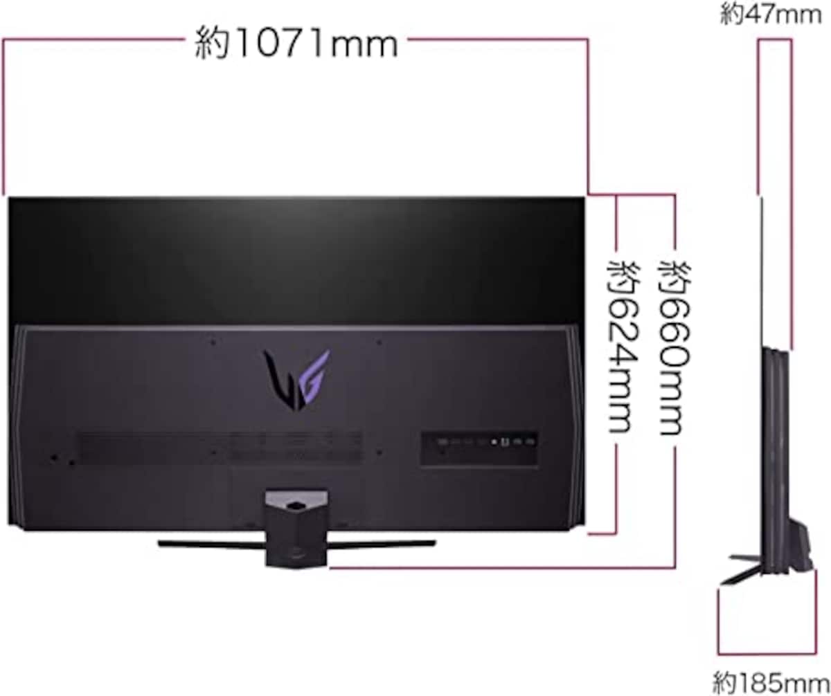  LG ゲーミングモニター UltraGear 48GQ900-B 47.5インチ 有機EL 4K(3840×2160)@120Hz / アンチグレア / 応答速度0.1ms / DCI-P3 99% / 20W+20Wスピーカー画像8 