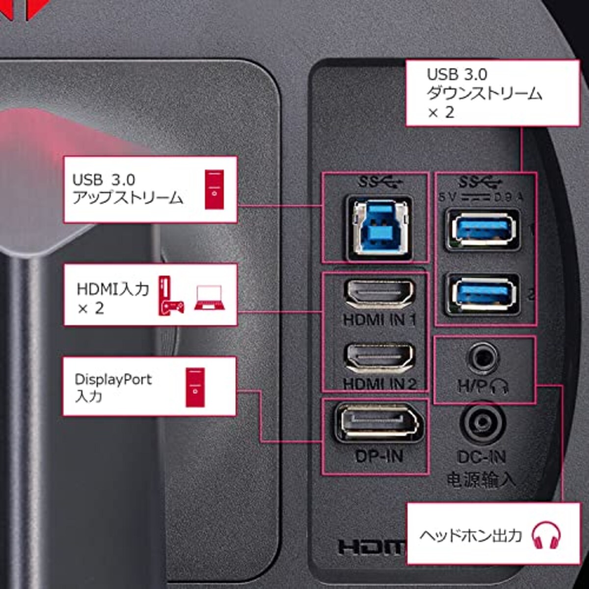  LG ゲーミングモニター UltraGear 27GP95R-B 27インチ/4K/Nano IPS/1ms(GtoG)/144Hz/HDMI 2.1対応/G-SYNC Compatible,FreeSync Premium Pro/Vesa DisplayHDR600/DCI-P3 98%/HDMI×2,DisplayPort/ピボット,高さ調節対応画像9 
