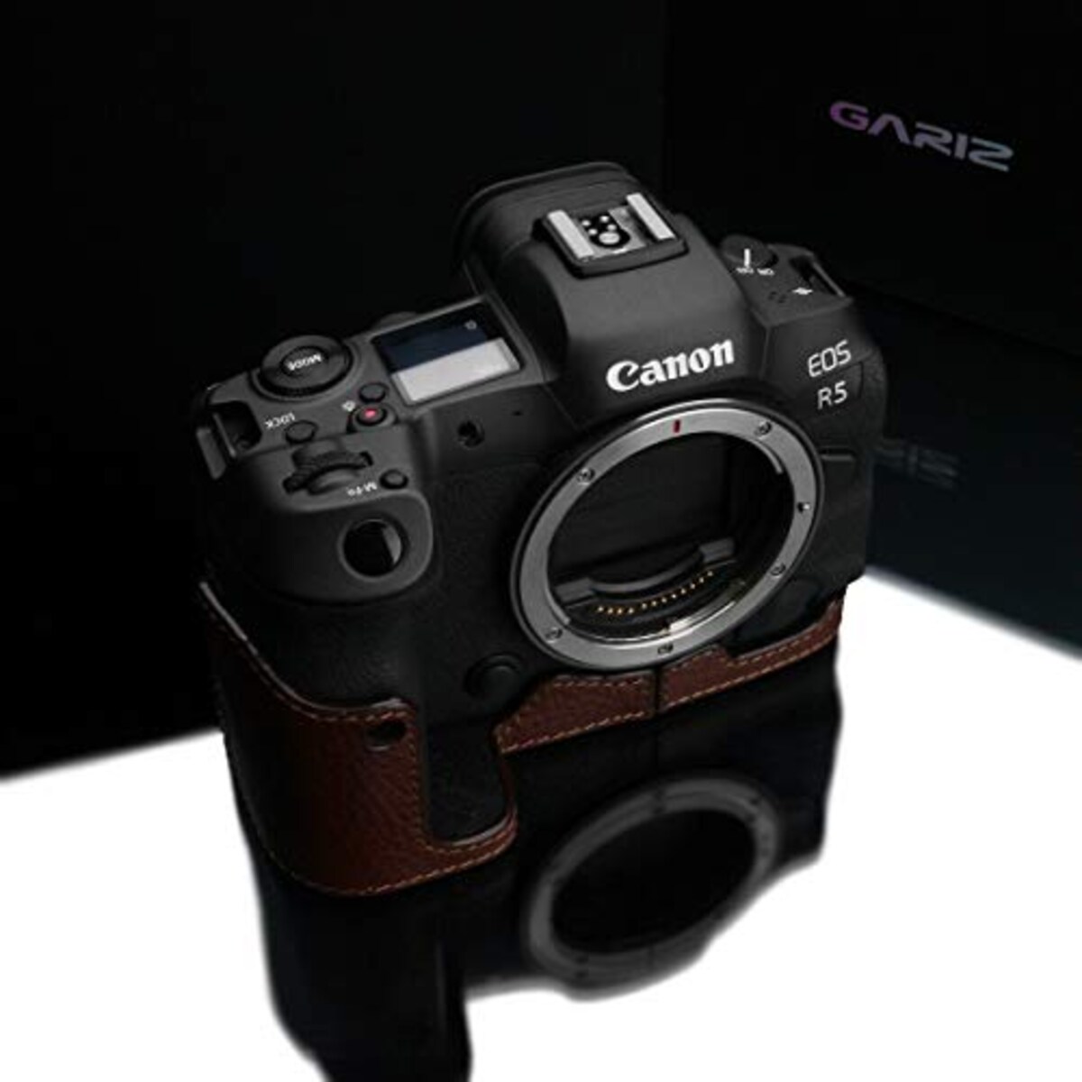  GARIZ Canon EOS R5/R6 兼用 本革カメラケース XS-CHEOSR5BR ブラウン画像4 