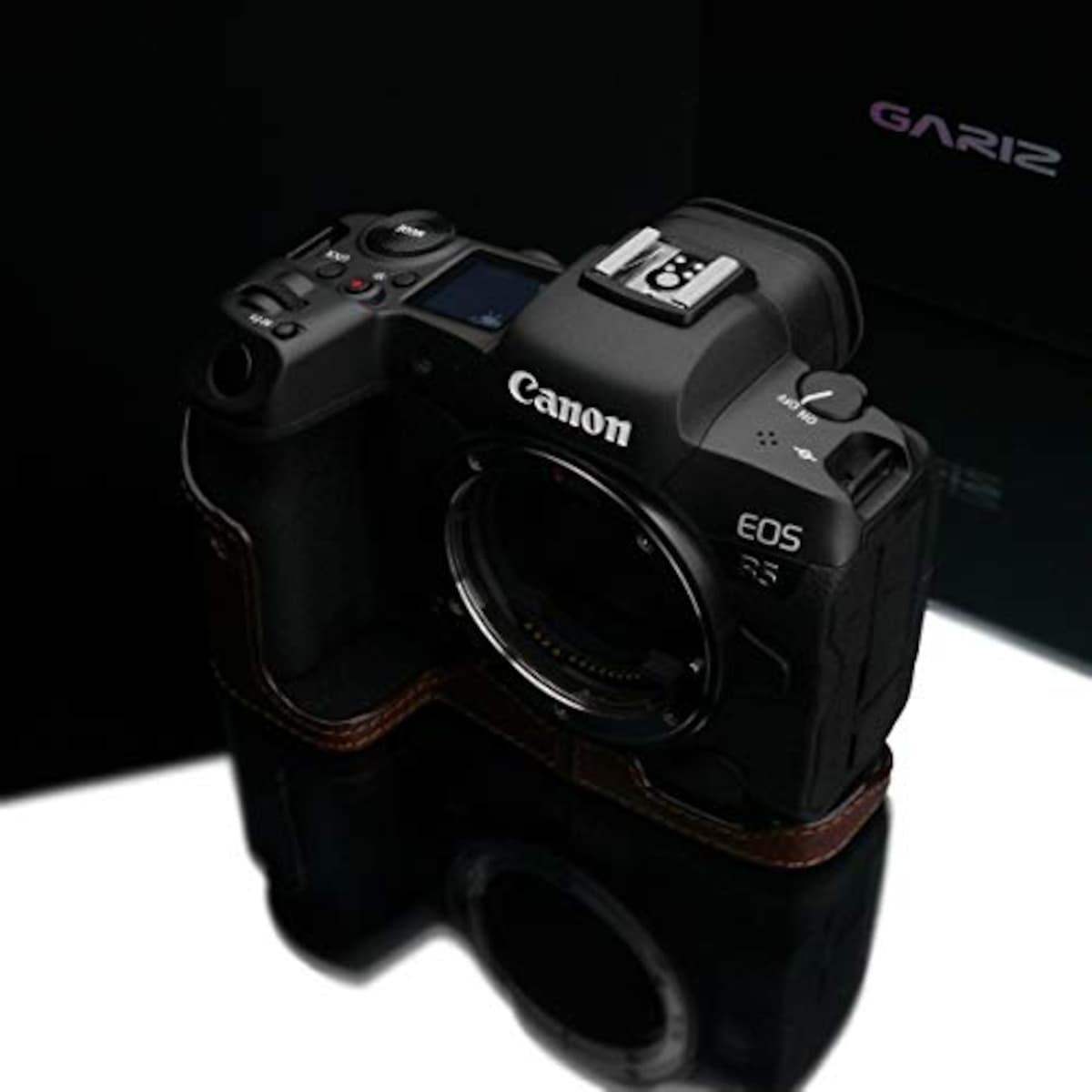  GARIZ Canon EOS R5/R6 兼用 本革カメラケース XS-CHEOSR5BR ブラウン画像5 