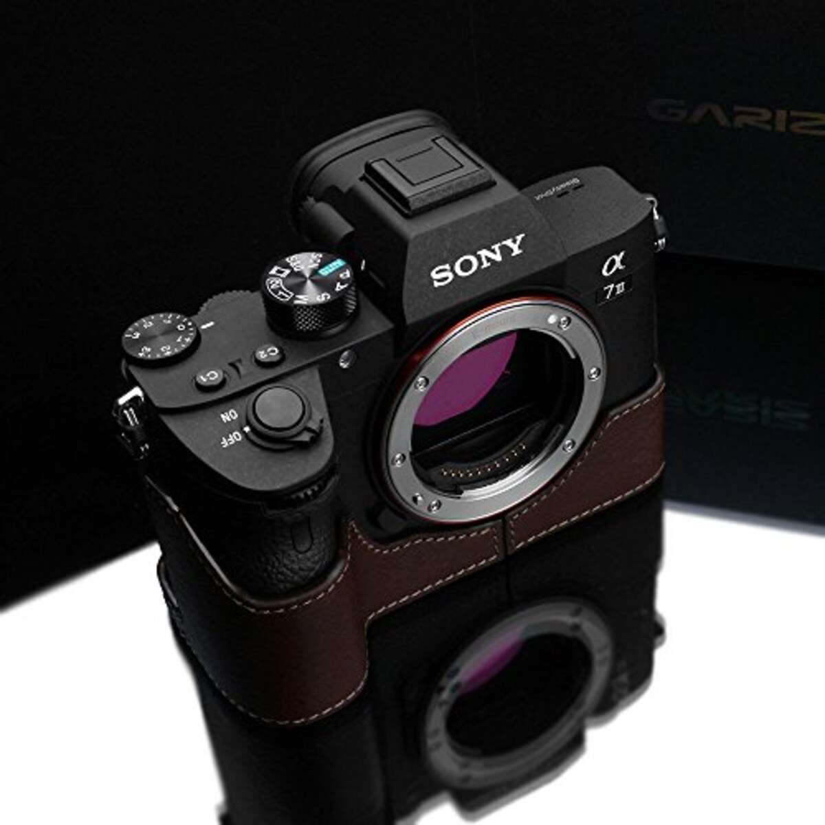  GARIZ SONY α9/α7R III/α7 III 兼用 本革カメラケース XS-CHA7M3BR ブラウン画像4 