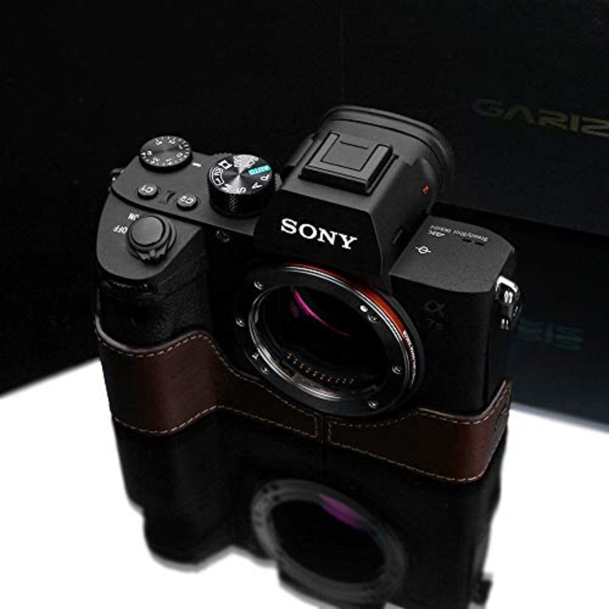  GARIZ SONY α9/α7R III/α7 III 兼用 本革カメラケース XS-CHA7M3BR ブラウン画像5 