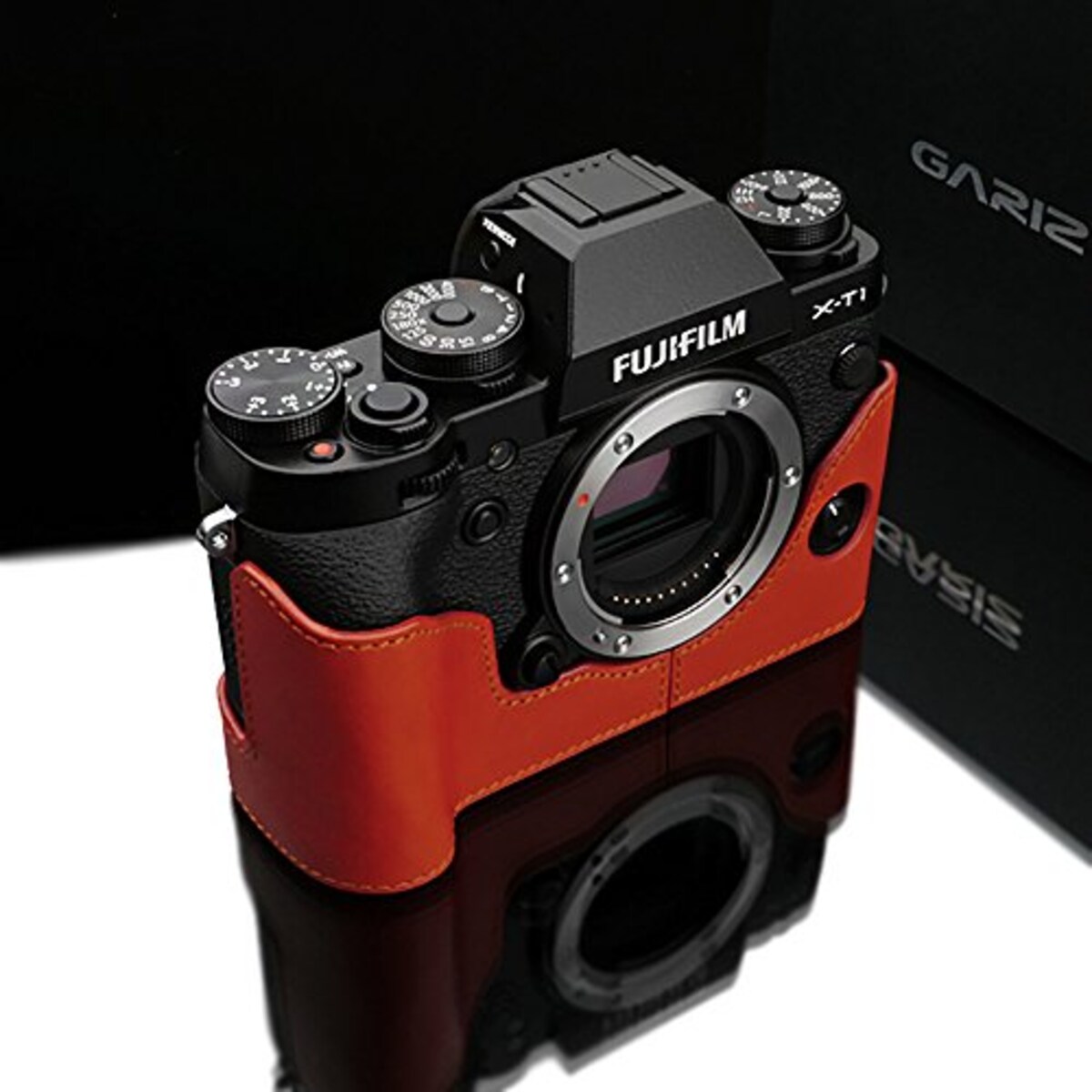  GARIZ FUJIFILM X-T1用 本革カメラケース XS-CHXT1OR オレンジ画像2 