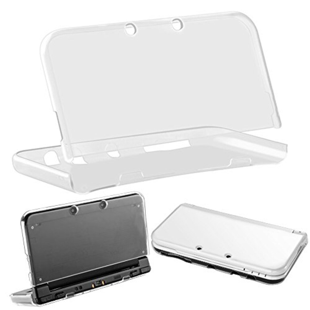  Nintendo NEW 3DS LL 用 保護ケース + ハードケース + 2枚 3DSLL ガラスフィルム AFUNTA 収納バッグ 液晶フィルム (上・下セット)画像2 