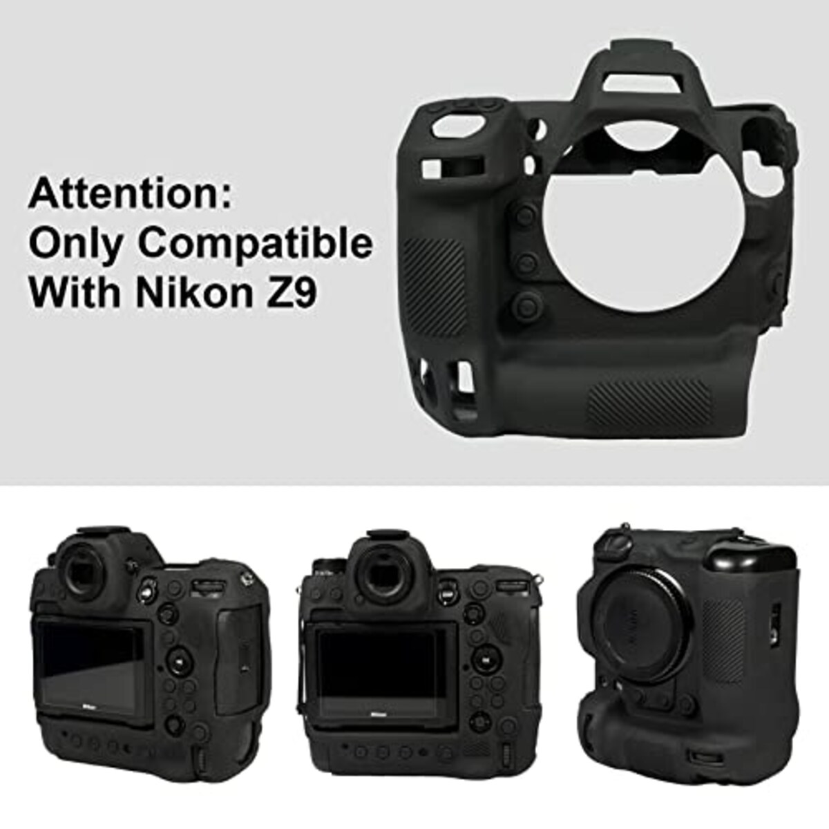  カメラケース Nikon Z9カメラ対応 傷防止ソフトシリコンラバーケース 保護ボディハウジングプロテクター スキンカバー Nikon Z9用画像2 