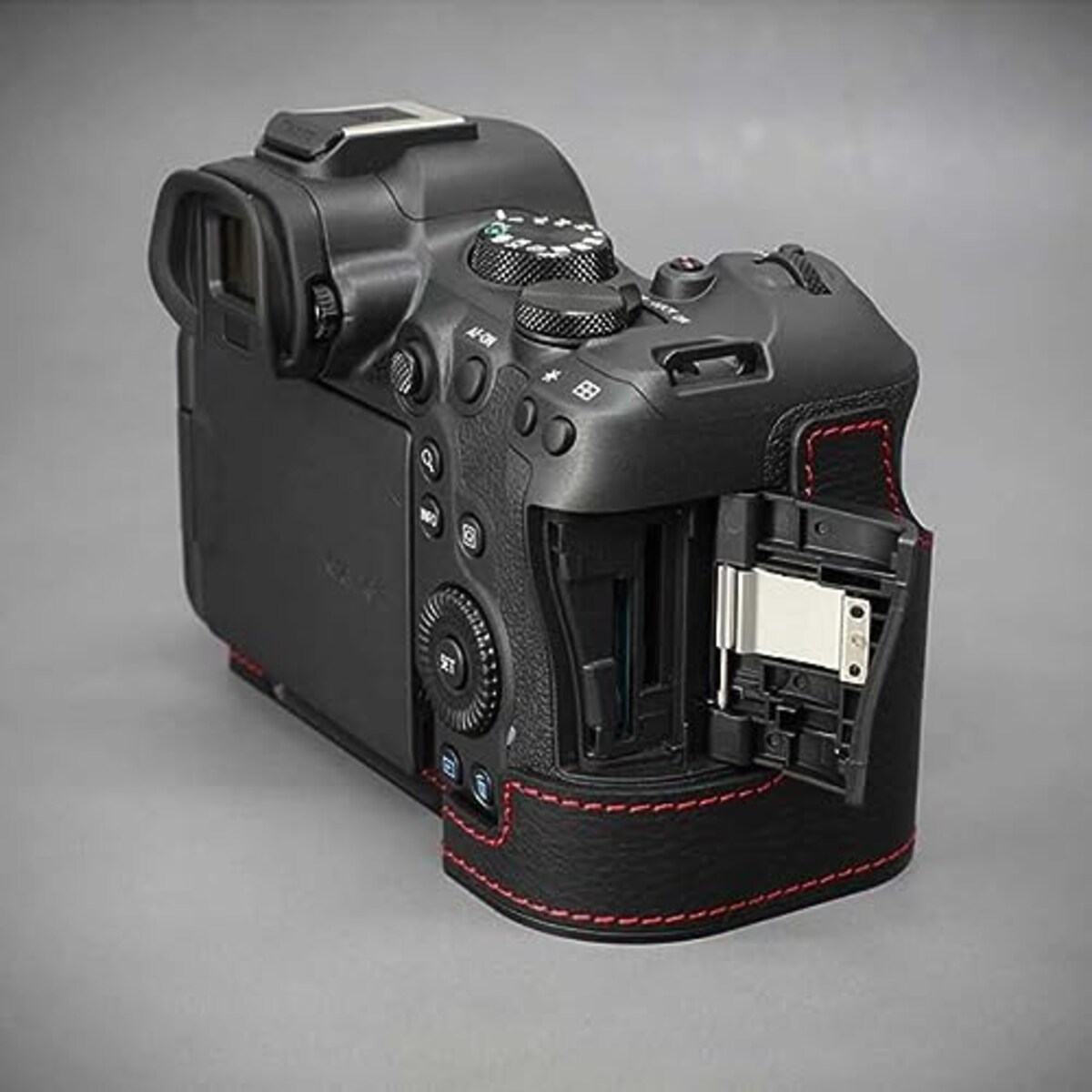  カメラケース Lims リムズ Canon EOS R6 Mark II 専用 イタリアンレザー カメラケース Black ブラック おしゃれ かっこいい 高級 牛革 ケース メタルプレート バッテリー交換可能 キャノン キヤノン イオス CN-EOSR62BK LIM'S lims リムズカメラケース 日本正規販売店 (Black)画像2 