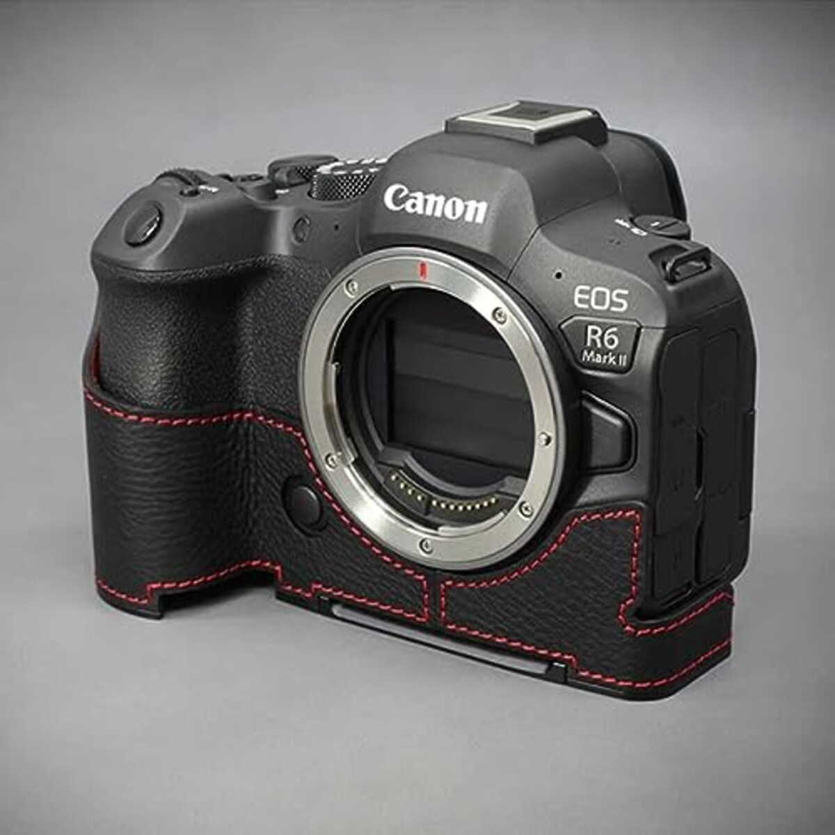  カメラケース Lims リムズ Canon EOS R6 Mark II 専用 イタリアンレザー カメラケース Black ブラック おしゃれ かっこいい 高級 牛革 ケース メタルプレート バッテリー交換可能 キャノン キヤノン イオス CN-EOSR62BK LIM'S lims リムズカメラケース 日本正規販売店 (Black)画像7 