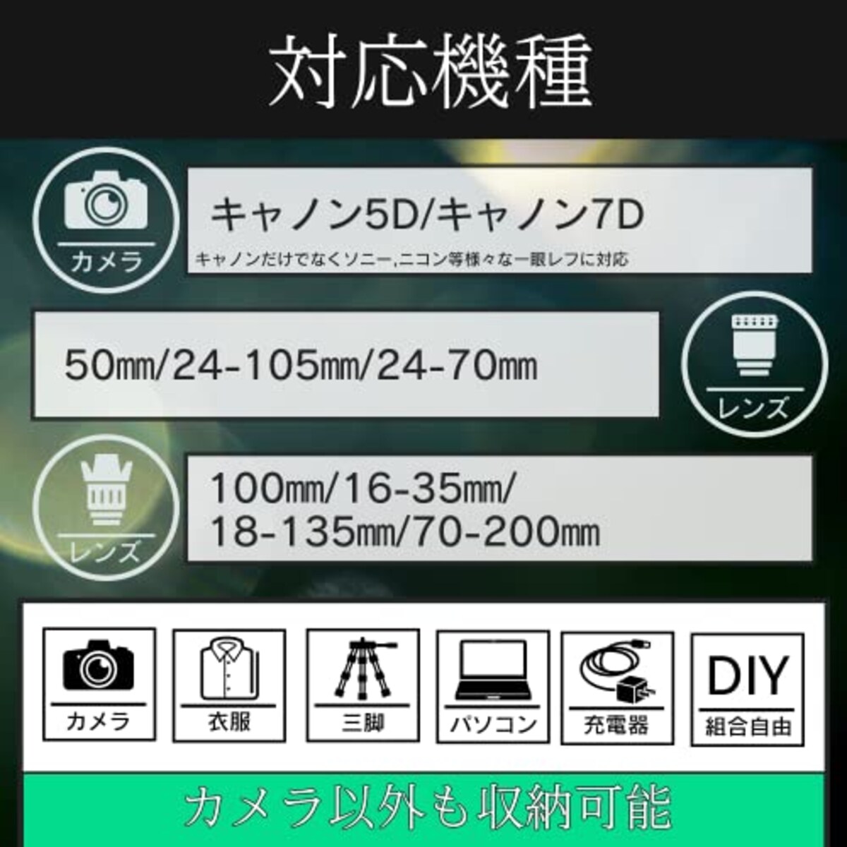  ［フェリク］ カメラバッグ カメラリュック 一眼レフ バックパック カメラケース 男女兼用 防水 ナイロン 大容量 軽量 多機能 三脚収納 レンズ収納 耐衝撃 旅行 レジャー アウトドア (オレンジ)画像7 