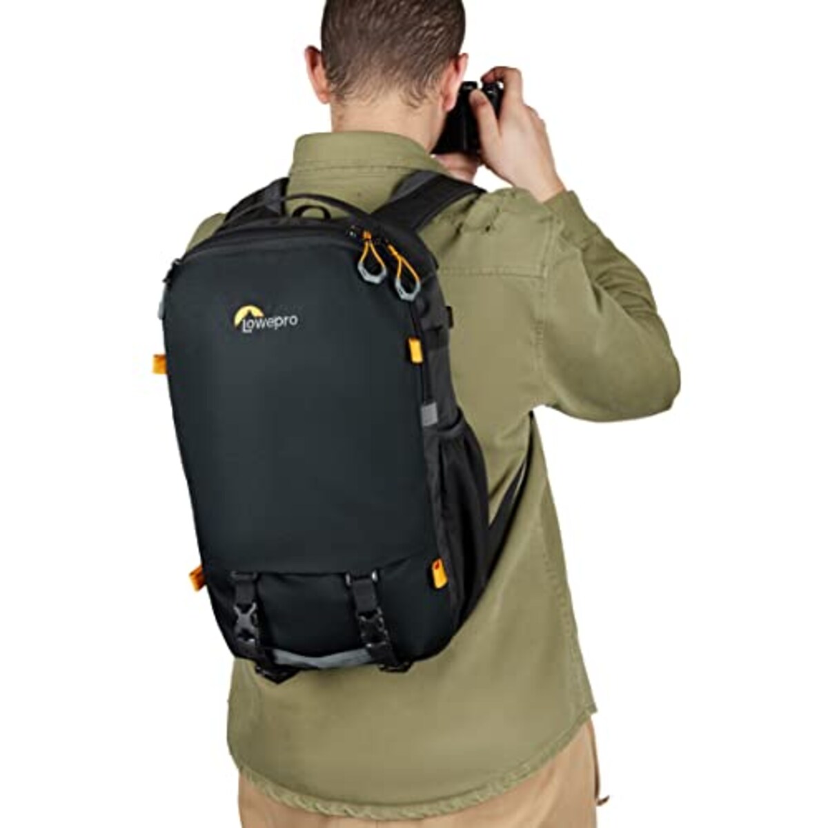  ロープロ(Lowepro) カメラリュック トレッカーライト BP 150 AW GRL ブラック カメラバックパック 12.6L 13インチノートPC収納可 アウトドア グリーンライン サステナブル素材 ミラーレスカメラ LP37459-PWW画像7 