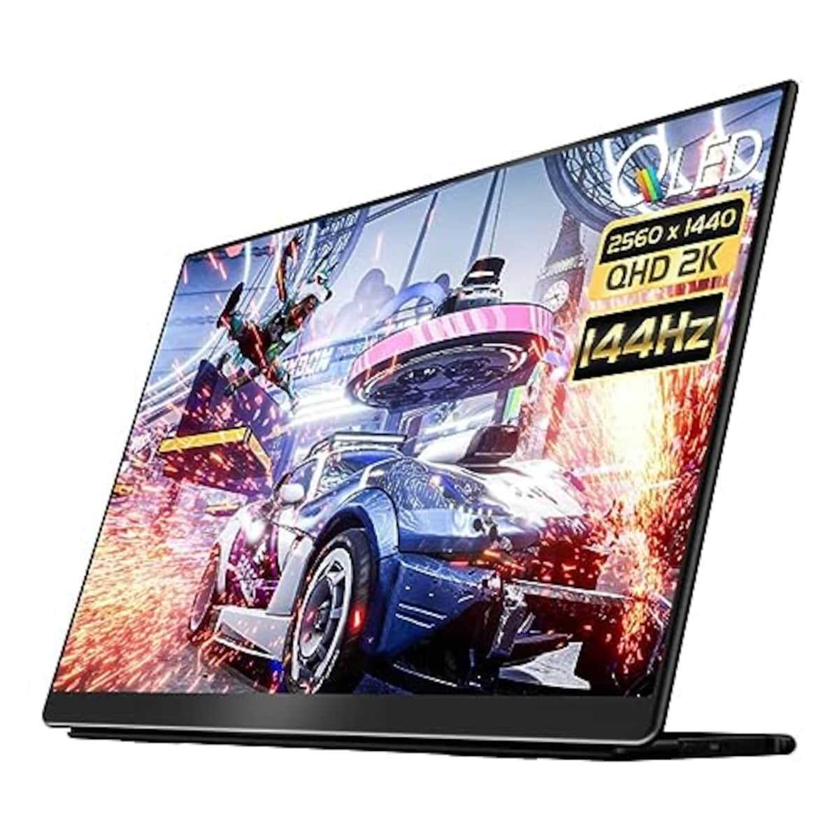 モバイルモニター 144Hz EHOMEWEI 15.6インチ 2K ゲーミングモニター 1ms 2560x1440 非光沢 DCI-P3 デジタルシネマ規格 FreeSync IPS液晶 軽量 薄型 スピーカー内蔵 iPhone/PS4/PS5/XBOX/Switch/PC/Mac対応 ケース付 メーカー3年保証 LQG-156NW