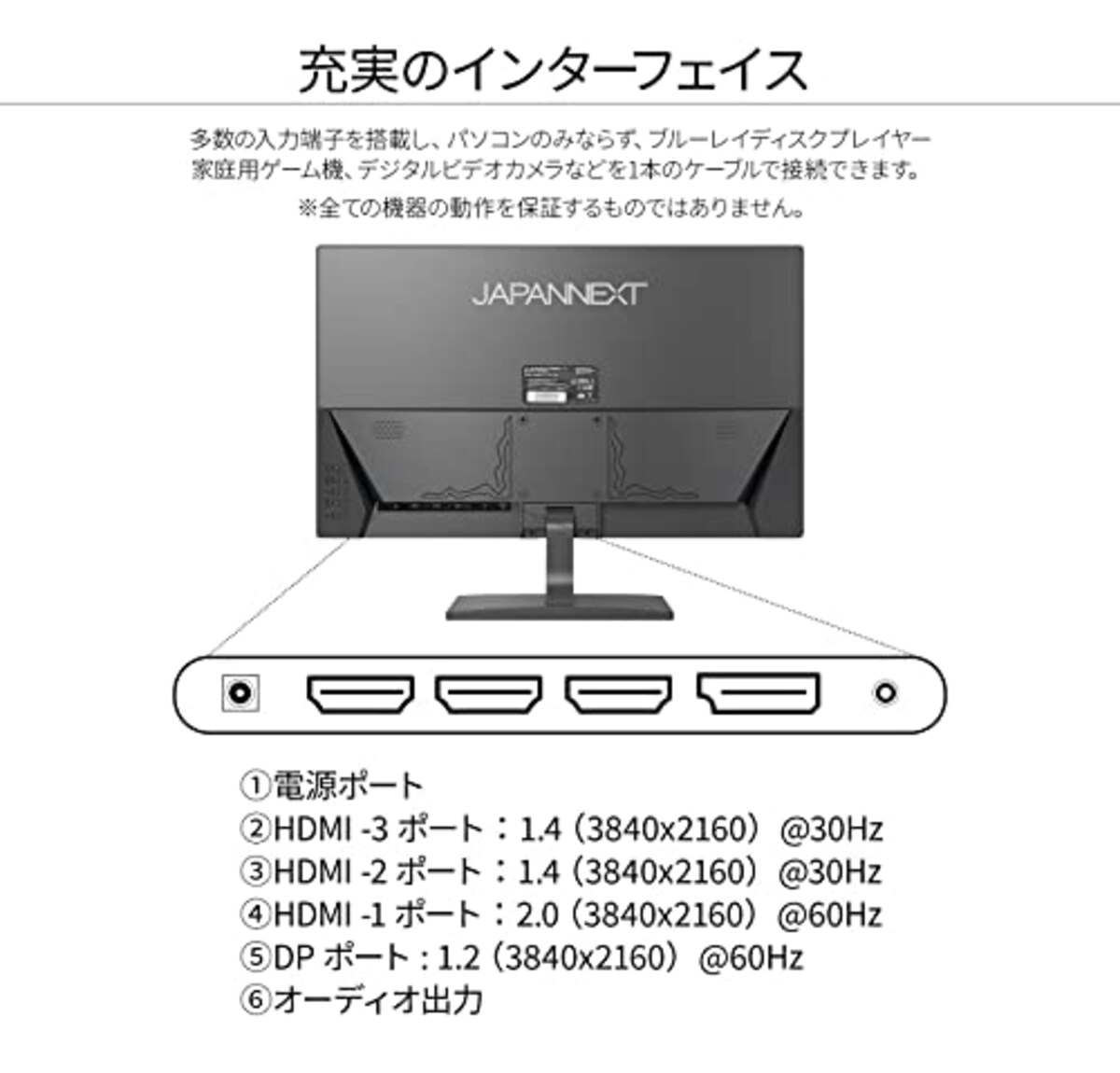  JapanNext JN-V27UHD-IPS-D 27インチ 液晶モニター ディスプレイ 4K 3840x2160 IPS DP HDMI画像5 