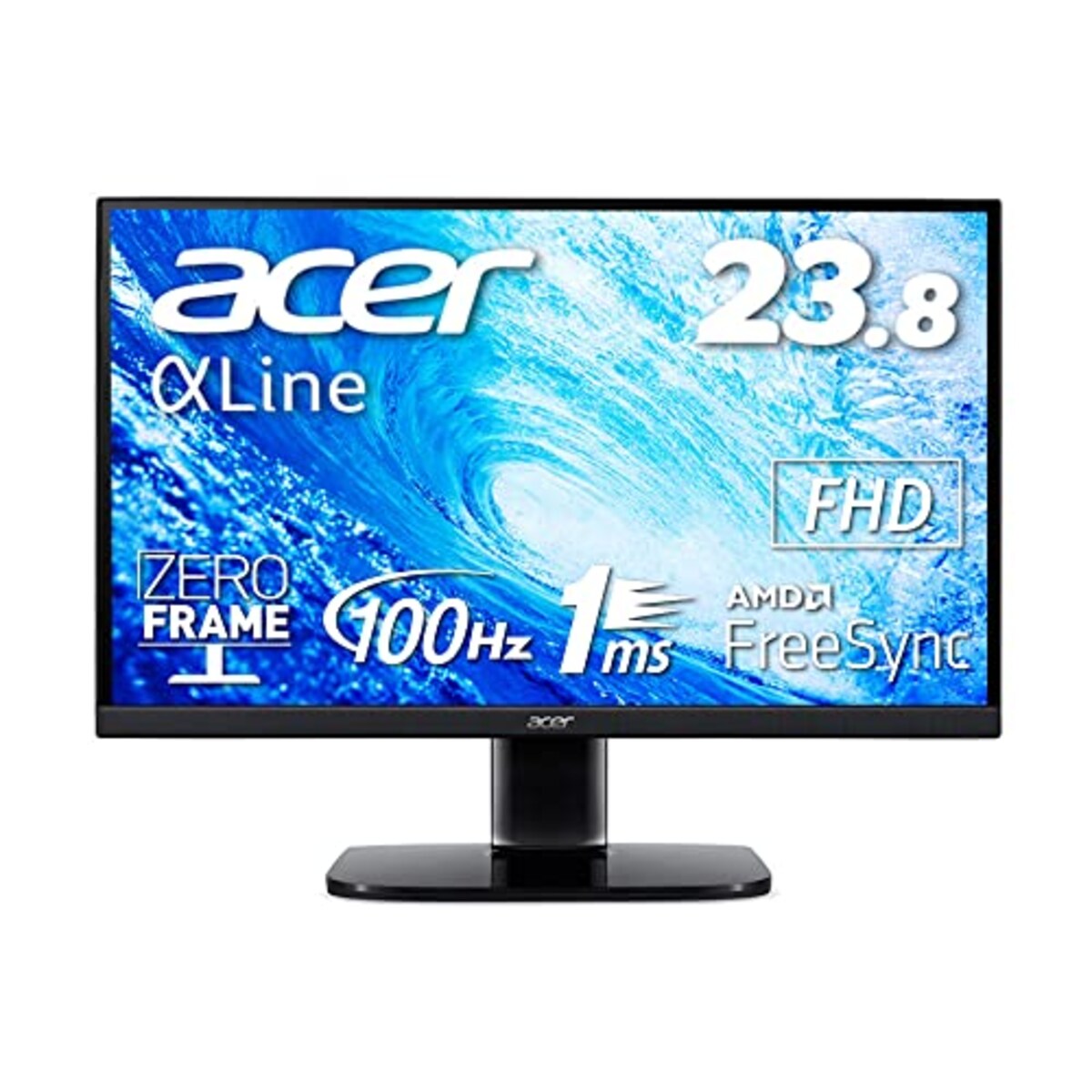 日本エイサー 【Amazon.co.jp限定】Acer モニター 23.8インチ フルHD VA 非光沢 100Hz 1ms HDMI ミニD-Sub15 VESAマウント対応 スピーカー内蔵 AMD FreeSync KA242YHbmix