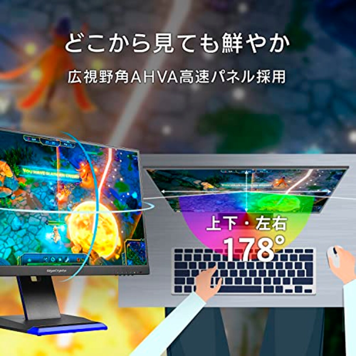  アイ・オー・データ IODATA ゲーミングモニター 24.5インチ GigaCrysta 360Hz フルHD 0.2ms AHVAパネル (HDMI×2/DisplayPort/USB Type-C/スピーカー付/高さ調整/縦横回転/メーカー5年保証/土日サポート/日本メーカー)画像5 