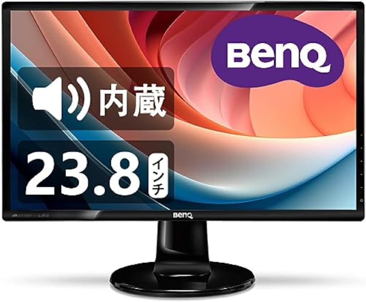 【整備済み品】BENQ モニター GL2460HM 24インチ FHD 1080p /フルHD/TN/HDMI,DVI,D-sub/ブルーライト軽減/フリッカフリー/VESA対応/スピーカー