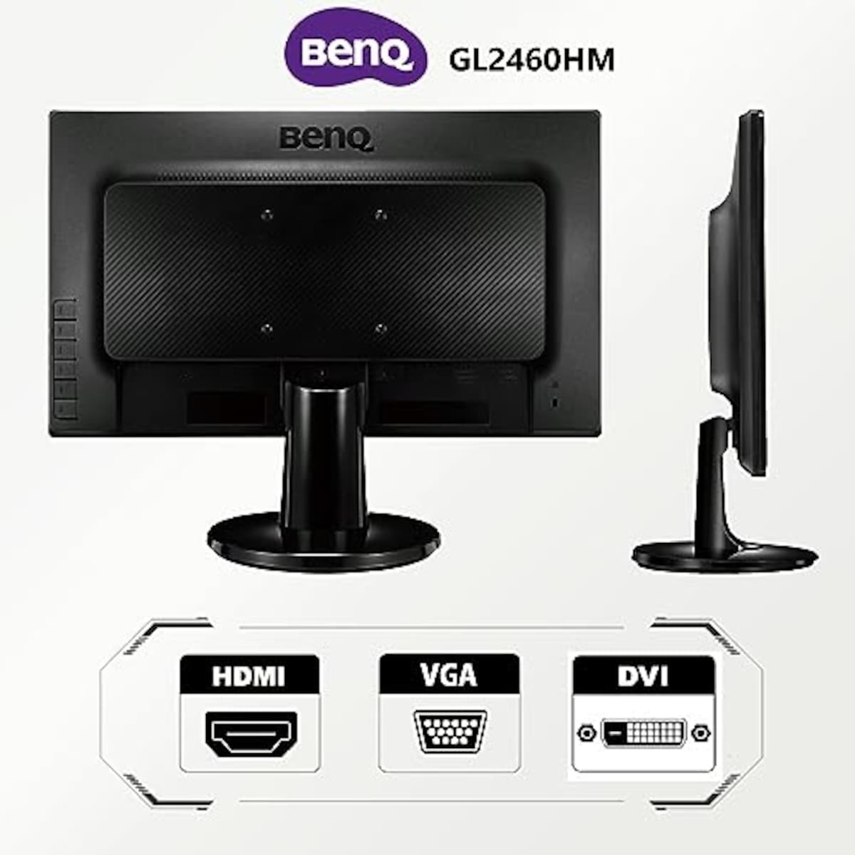  【整備済み品】BENQ モニター GL2460HM 24インチ FHD 1080p /フルHD/TN/HDMI,DVI,D-sub/ブルーライト軽減/フリッカフリー/VESA対応/スピーカー画像3 