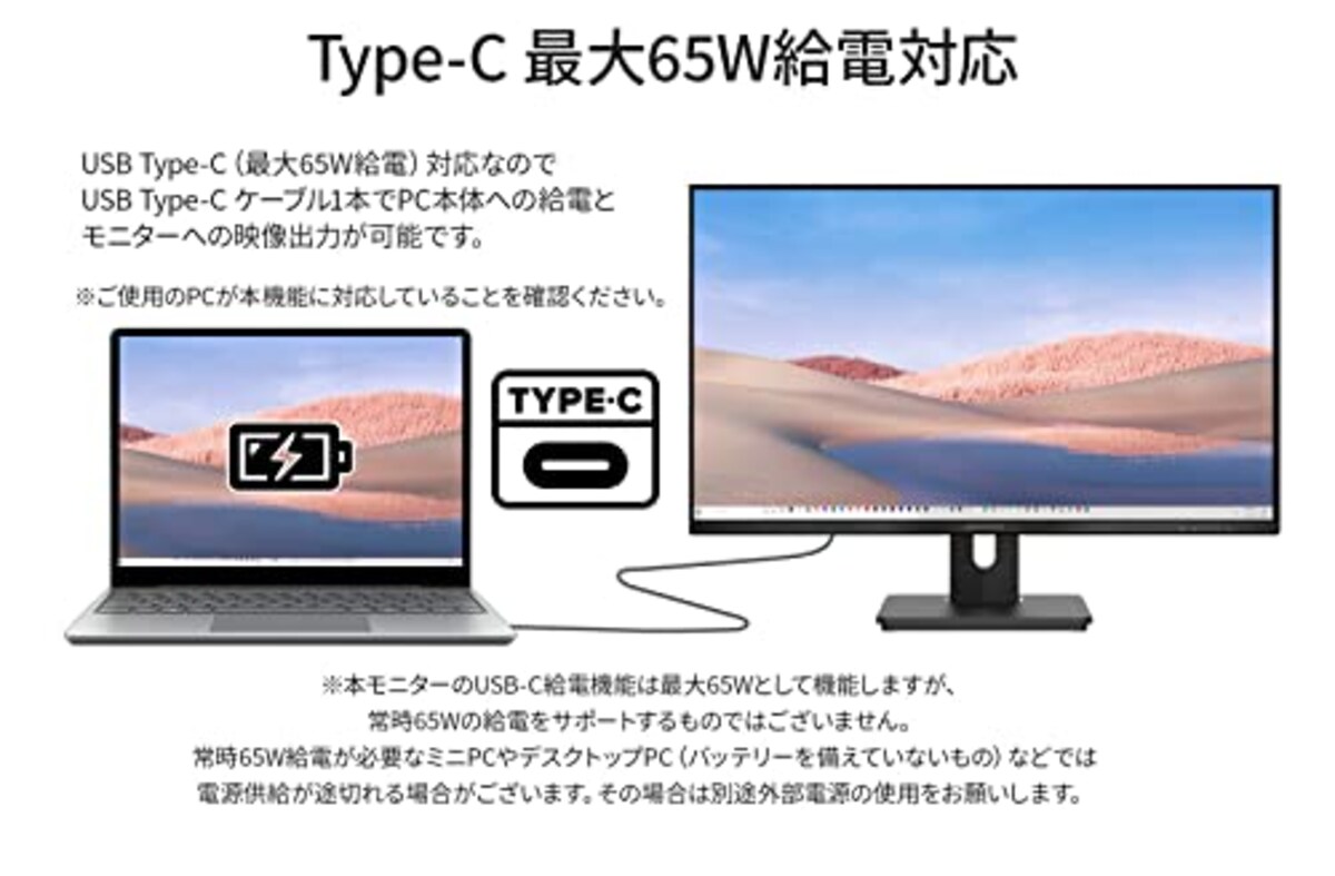  【Amazon.co.jp限定】JAPANNEXT 28型 IPS 4K液晶モニター USB Type-C(最大65W給電対応） JN-i282URC65W HDMI DP KVM機能 PIP/PBP機能対応 sRGB100% DCI-P3 90%画像4 