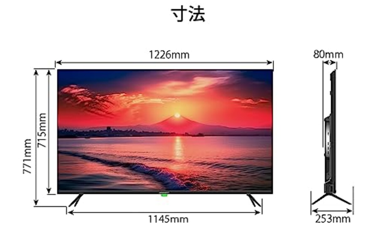  JAPANNEXT 55インチ 大型4K(3840x2160)液晶ディスプレイ JN-IPS5502TUHDR HDR対応 HDMI USB再生対応 サイネージ画像6 