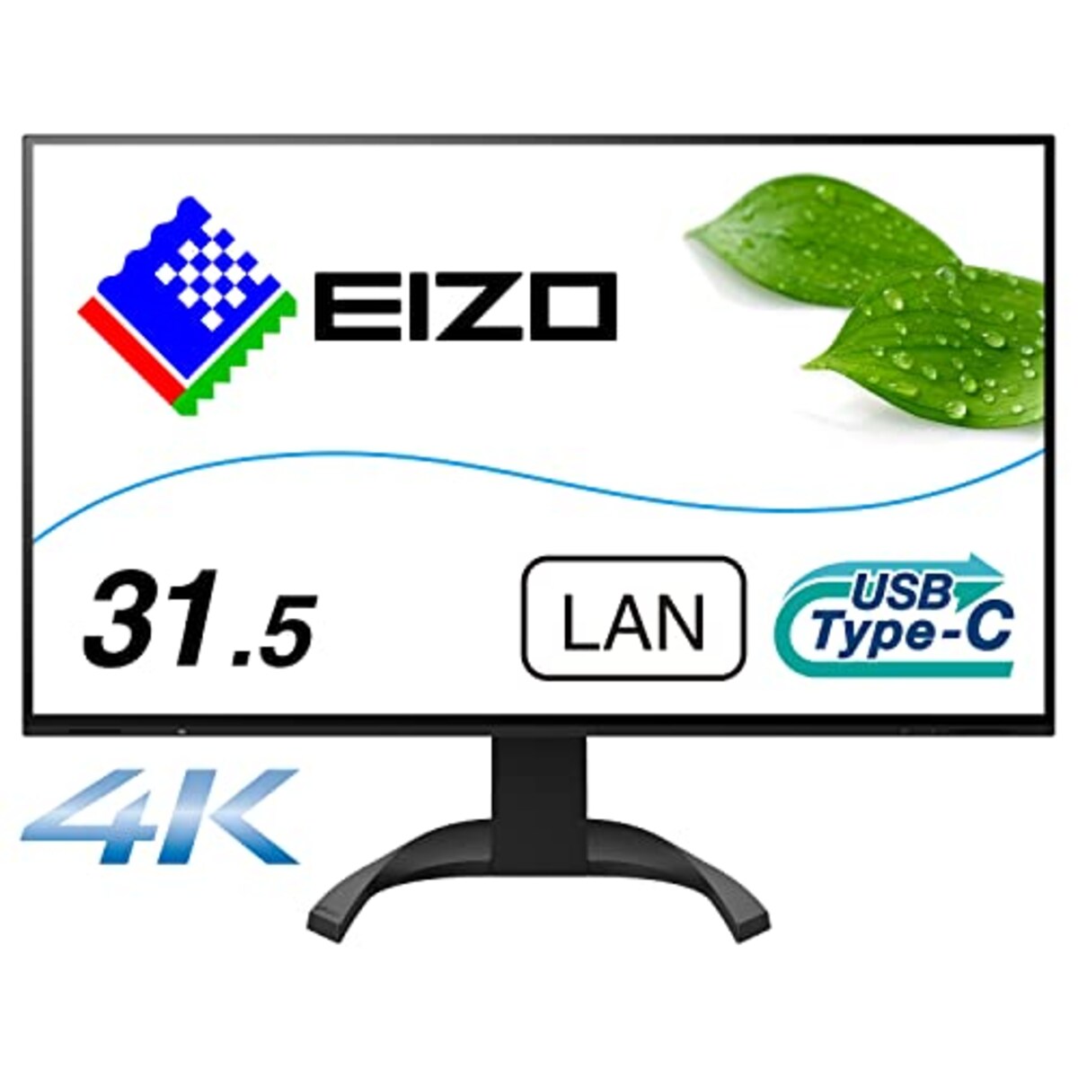 EIZO FlexScan EV3240X-BK (31.5型モニター/3840×2160/USB Type-C対応/ノートPC給電/疲れ目軽減/ブラック)