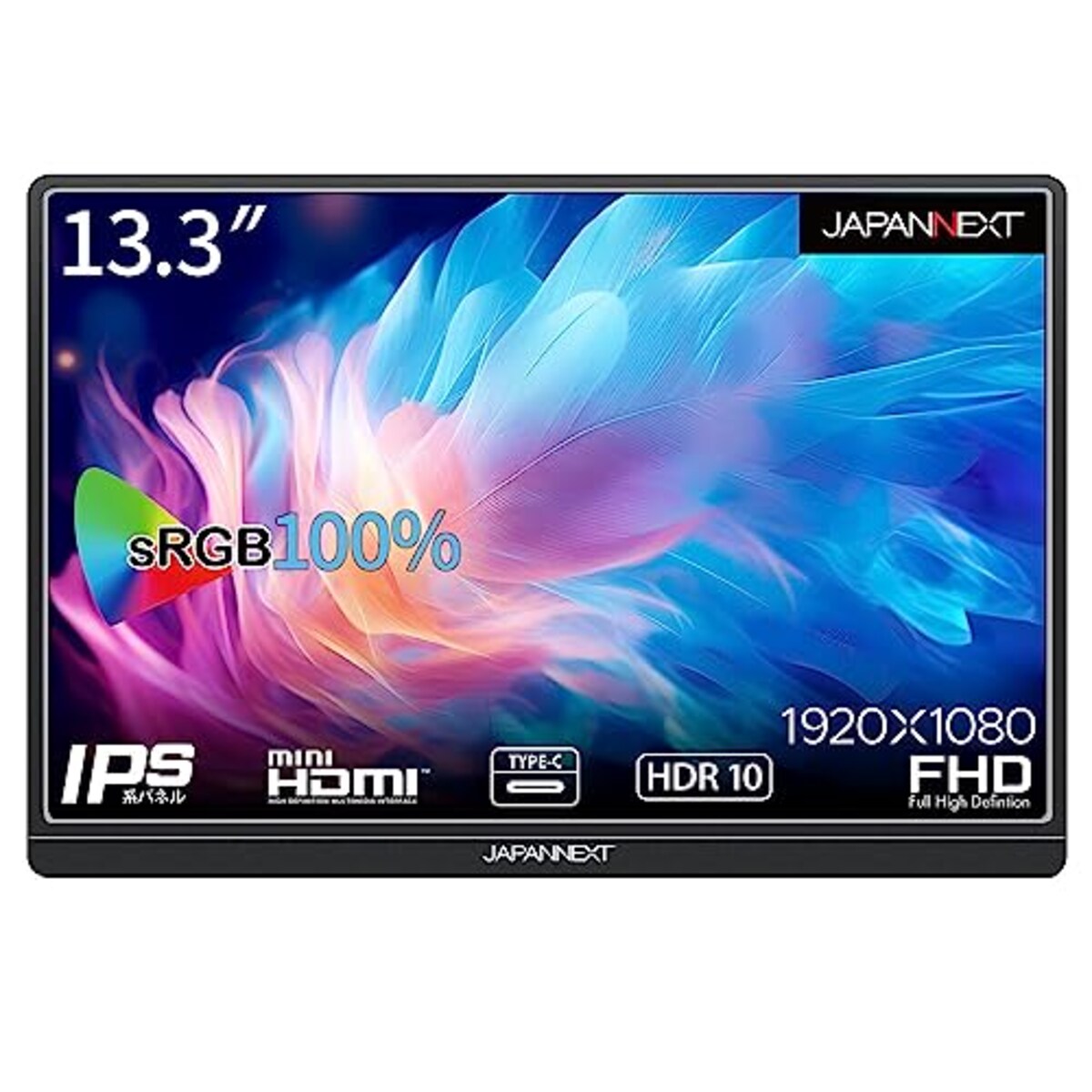 JAPANNEXT 13.3インチ フルHD(1920x1080)解像度 モバイルモニター JN-MD-IPS1332FHDR USB Type-C miniHDMI