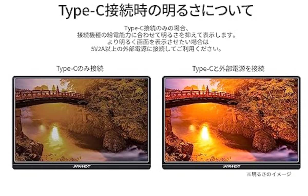  JAPANNEXT 13.3インチ フルHD(1920x1080)解像度 モバイルモニター JN-MD-IPS1332FHDR USB Type-C miniHDMI画像9 