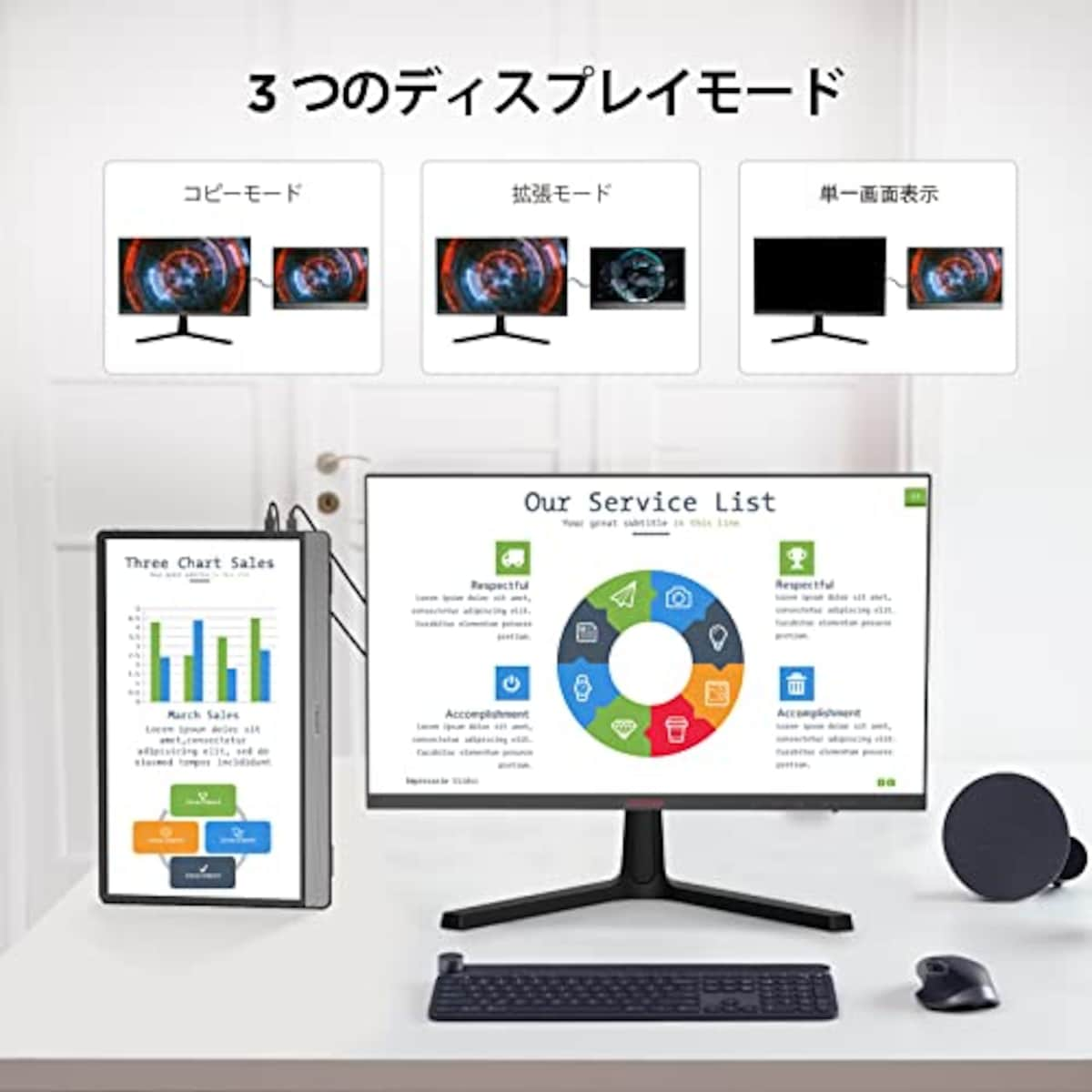  モバイルモニター - KOORUI 15.6インチ モバイルモニター ゲームモニター IPS液晶パネル 薄型 軽量 USB Type-C/MINI HDMI ポータブルモニター スピーカー内蔵 疲れ目軽減 PS4/PS5/Switch/XBOX/PC/Macなど対応 在宅業務 テレワーク ディスプレイ 15B1画像5 