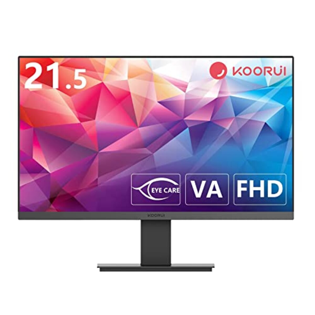 KOORUI 21.5インチ モニター pcモニター フルhd 液晶ディスプレイ モニター 100Hz VAパネル非光沢 超薄型スリムベゼル/アイケア・ブルーライト軽減/傾き調整/HDMI＋VGAポート/VESAマウント/三年保証付