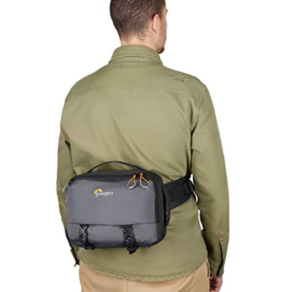  ロープロ(Lowepro) カメラバッグ スリングバッグ ウェストバッグ トレッカーライト SLX 120 GRL グレー 6.8L アウトドア グリーンライン サステナブル素材 ミラーレスカメラ LP37468-PWW画像8 